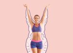 Happy,Sporty,Woman,After,Weight,Loss,On,Color,Background